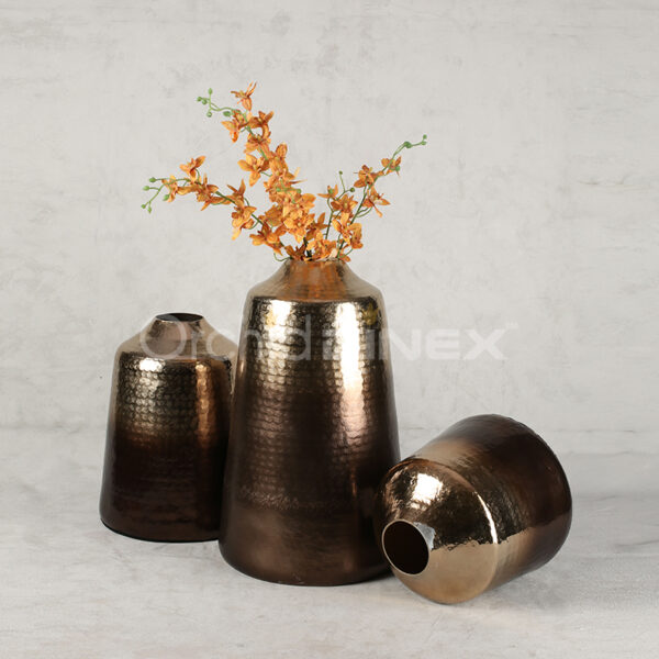 metal vases