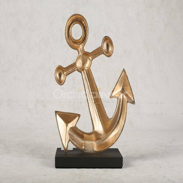 anchor sculpture silver