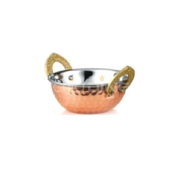 serving karahi brass handle
