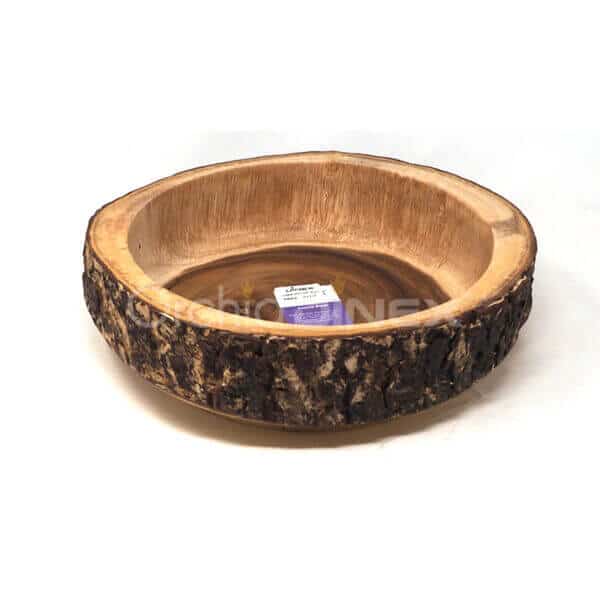 wooden bark bowl