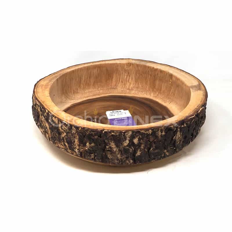 wooden bark bowl